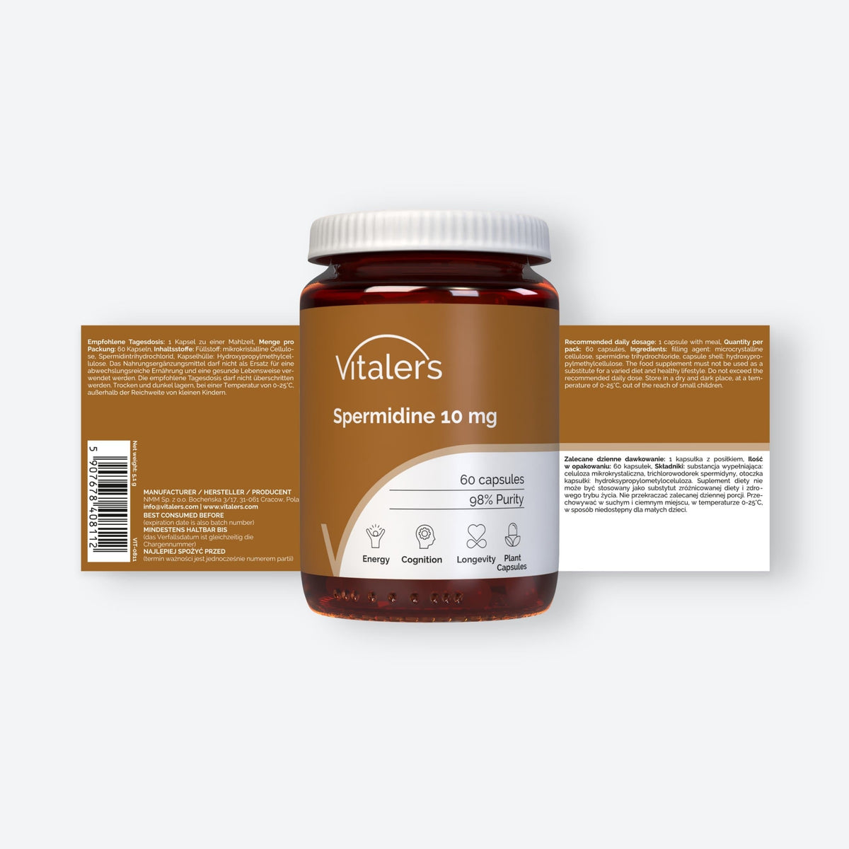 Vitaler's Specjalistyczne Spermidyna 10 mg - 30 kapsułek