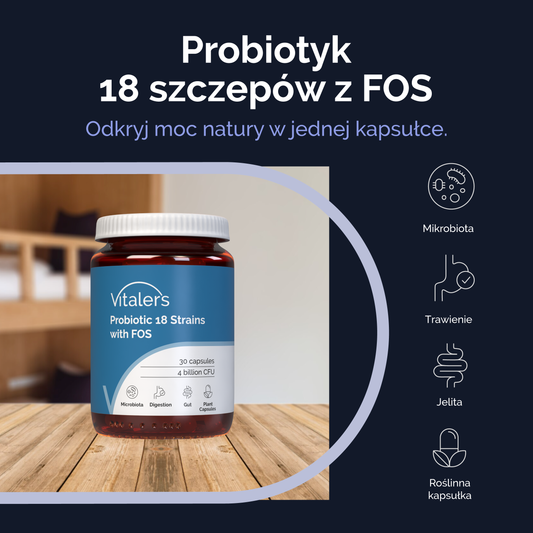 Probiotic 18 strains with FOS - 30 capsules