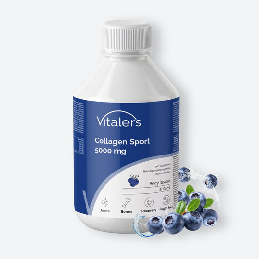 Vitaler's Collagen Sport 5000 mg, kolagen w płynie, jagodowy - 500 ml