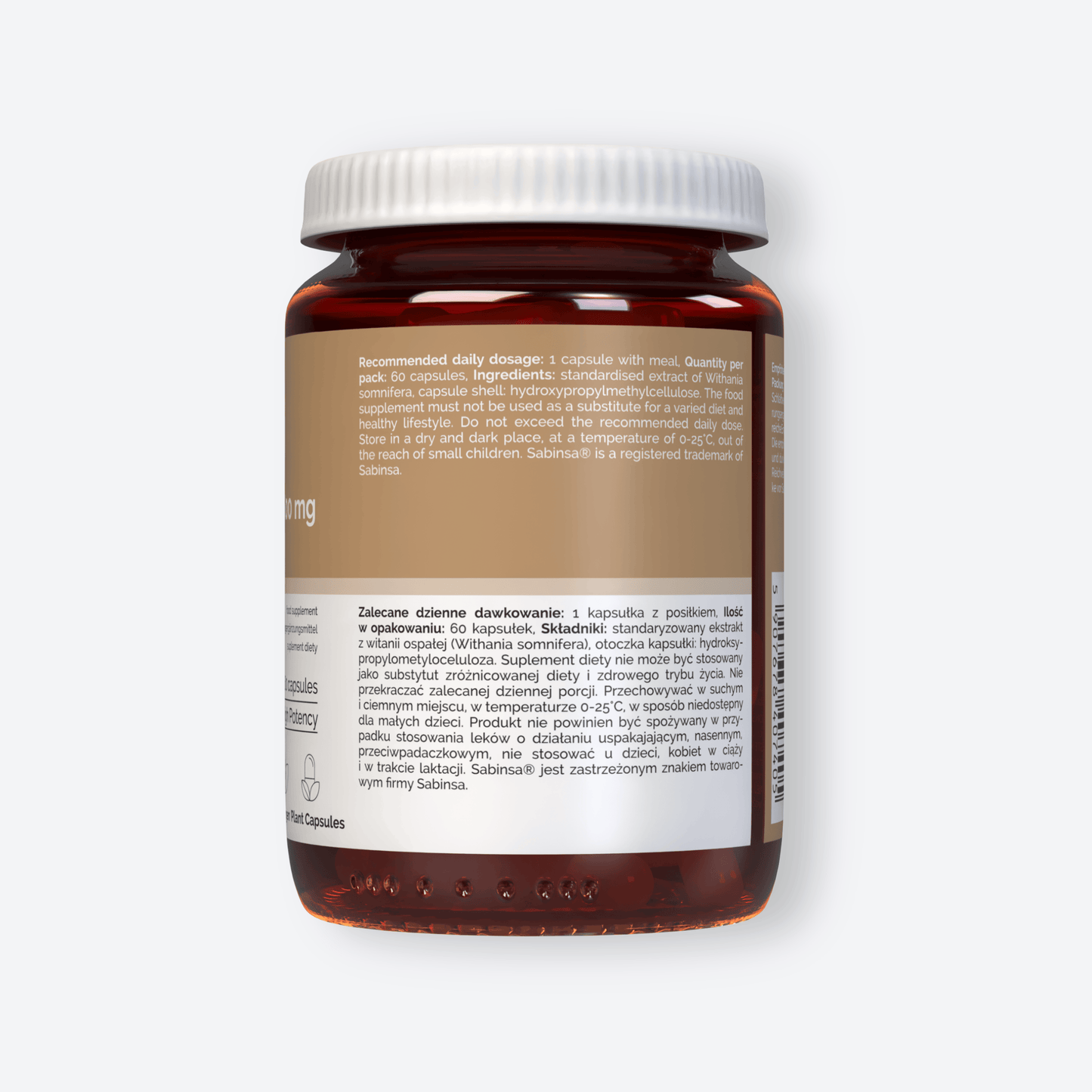 Vitaler's Adaptogeny Ashwagandha 600 mg - 60 kapsułek