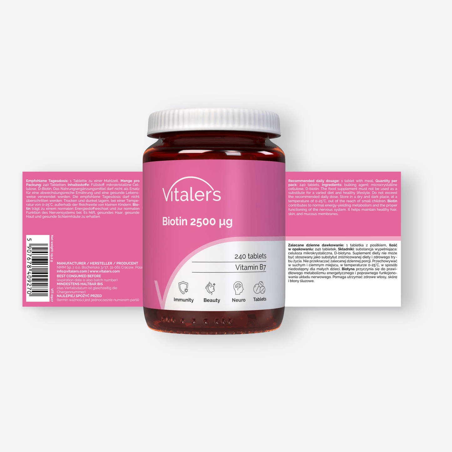Vitaler's Witaminy Biotyna 2500 µg - 240 tabletek