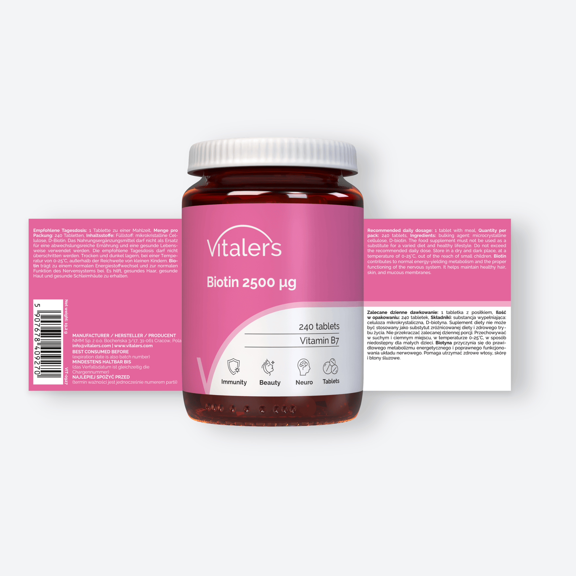 Vitaler's Witaminy Biotyna 2500 µg - 240 tabletek