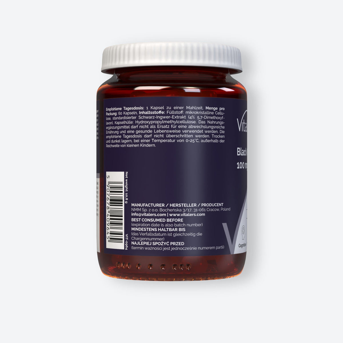Vitaler's Ekstrakty Black Ginger 100 mg - 60 kapsułek