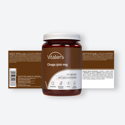 Vitaler's Ekstrakty Chaga 500 mg - 60 kapsułek