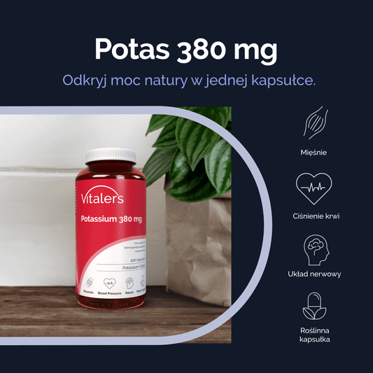 Vitaler's Minerały Cytrynian Potasu 380 mg - 120 kapsułek