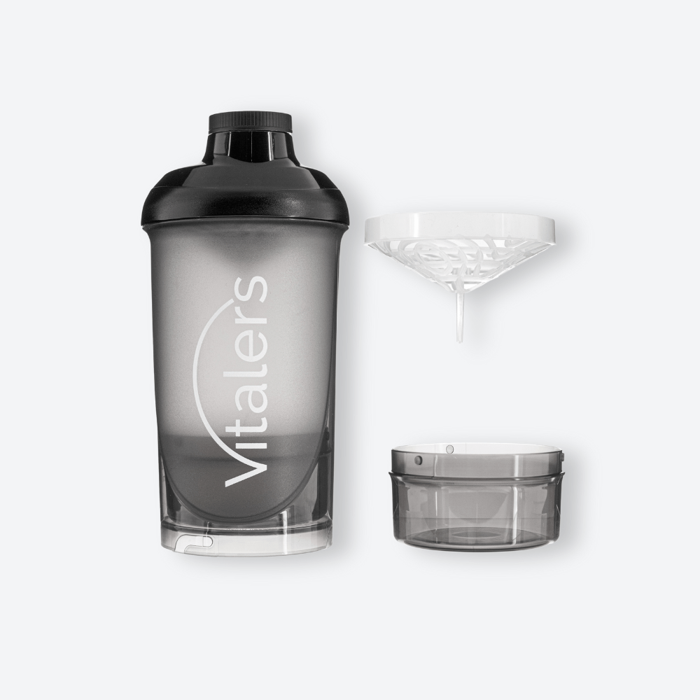 Vitaler's Akcesoria Czarny shaker z sitkiem - 500 ml + 150 ml