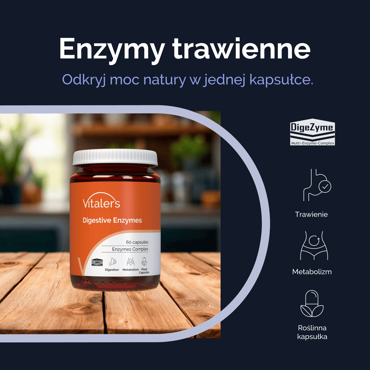 Vitaler's Enzymy Enzymy Trawienne - 60 kapsułek