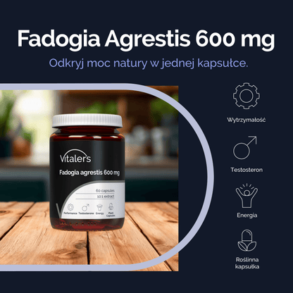 Vitaler's Ekstrakty Fadogia agrestis 600 mg - 60 kapsułek