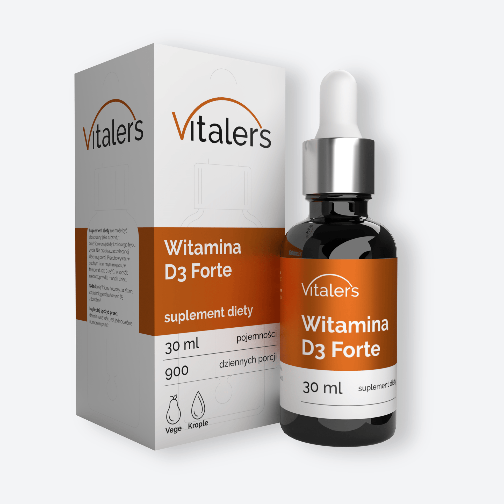 Vitaler's Witaminy FORTE 2000 IU Witamina D3, krople - 30 ml