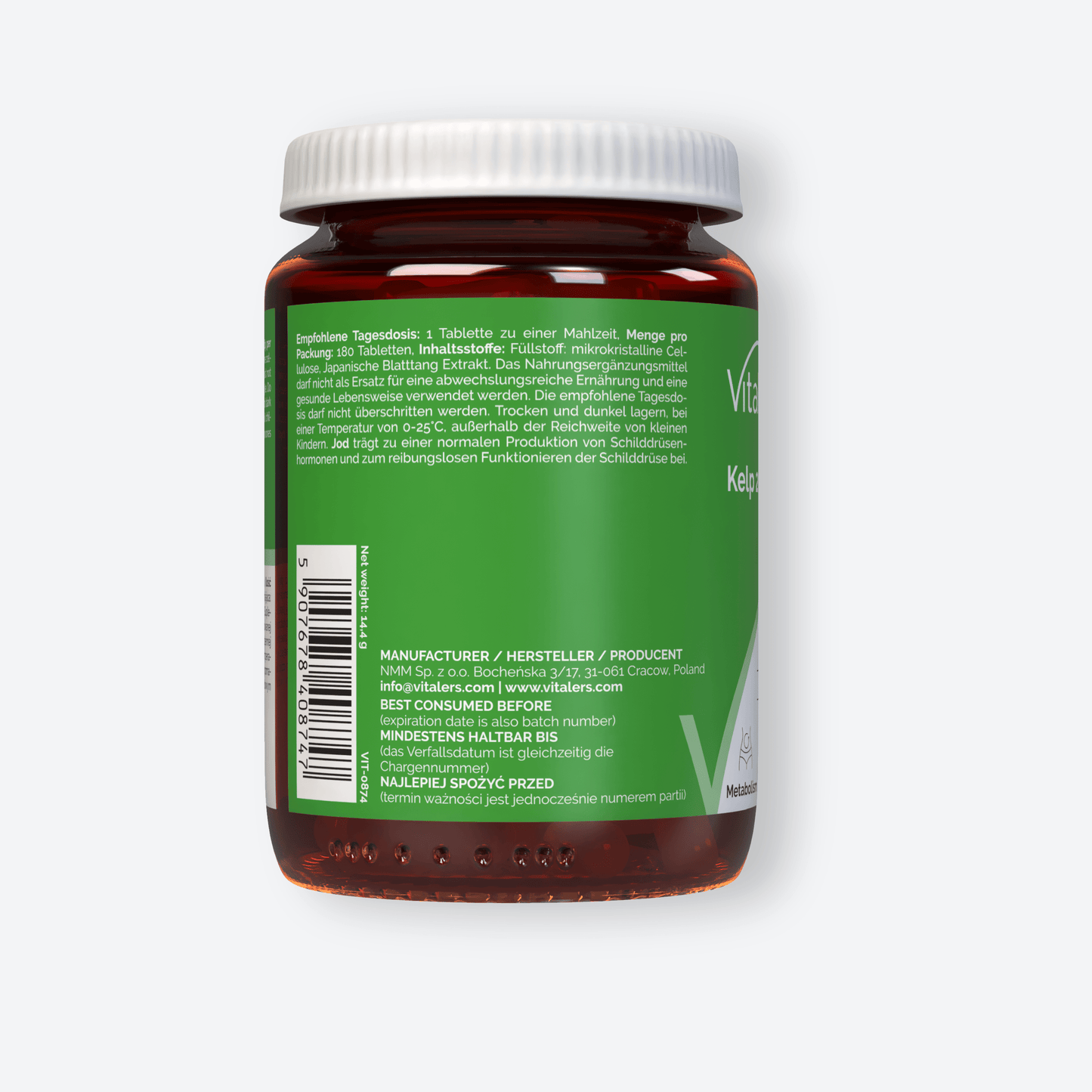 Vitaler's Minerały Kelp 20 mg - 180 tabletek