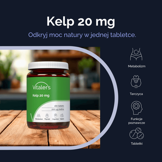 Vitaler's Minerały Kelp 20 mg - 180 tabletek