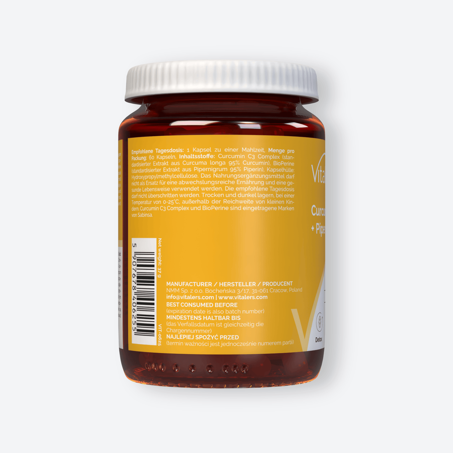 Vitaler's Antyoksydanty Kurkumina + Piperyna - 60 kapsułek