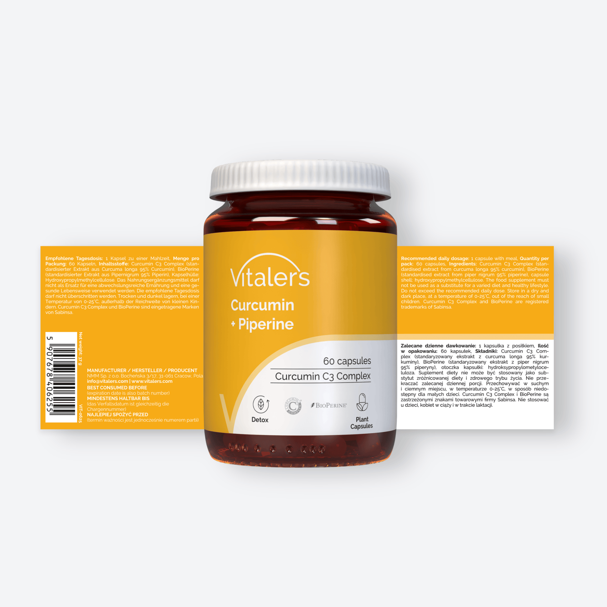 Vitaler's Antyoksydanty Kurkumina + Piperyna - 60 kapsułek