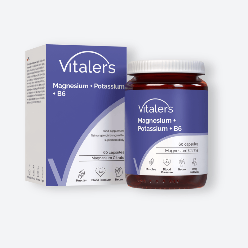 Magnesium 100 mg + Potassium 150 mg + Vitamin B6 6 mg - 60 capsules
