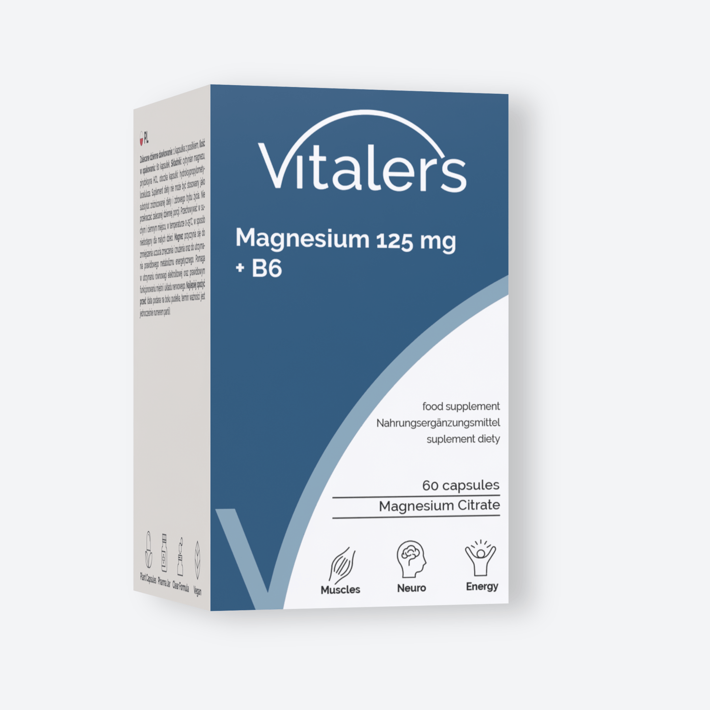 Vitaler's Minerały Magnez 125 mg + Witamina B6 6 mg - 60 kapsułek
