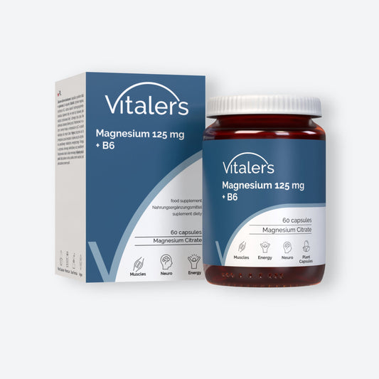 Vitaler's Minerały Magnez 125 mg + Witamina B6 6 mg - 60 kapsułek