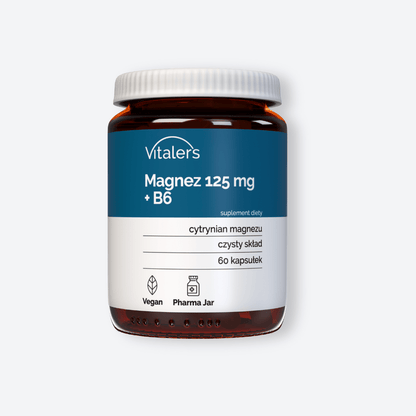 Vitaler's Minerały Magnez 125 mg + Witamina B6 - 60 kapsułek