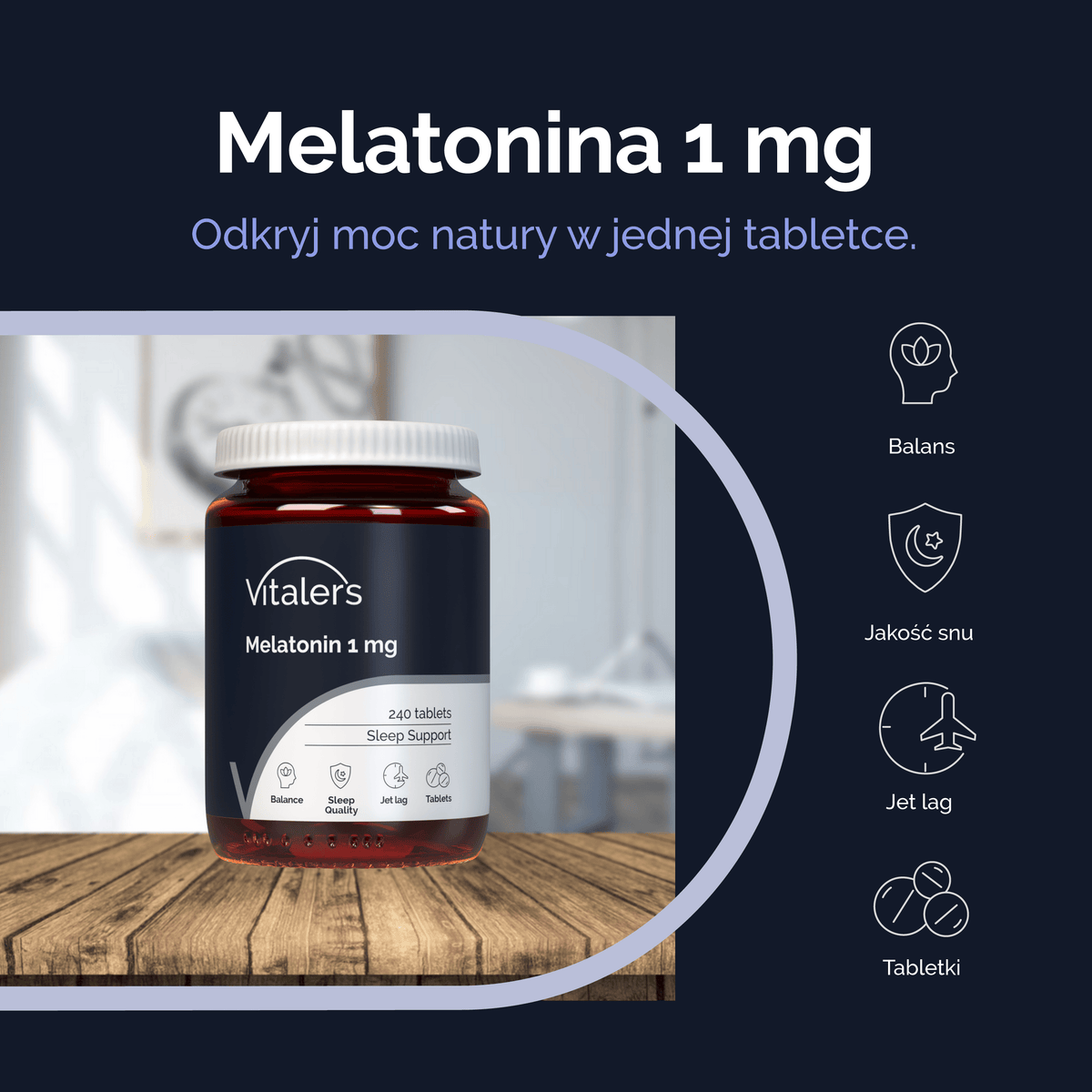 Vitaler's Specjalistyczne Melatonina 1 mg - 240 tabletek