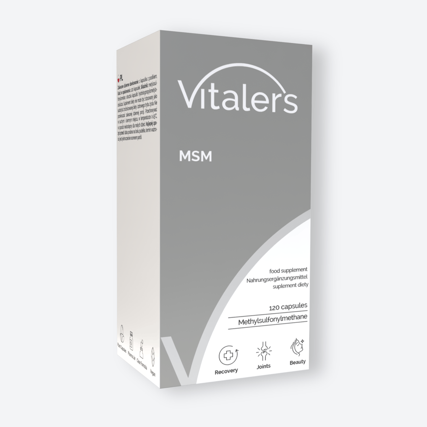 Vitaler's Specjalistyczne MSM (Siarka organiczna) 700 mg - 120 kapsułek