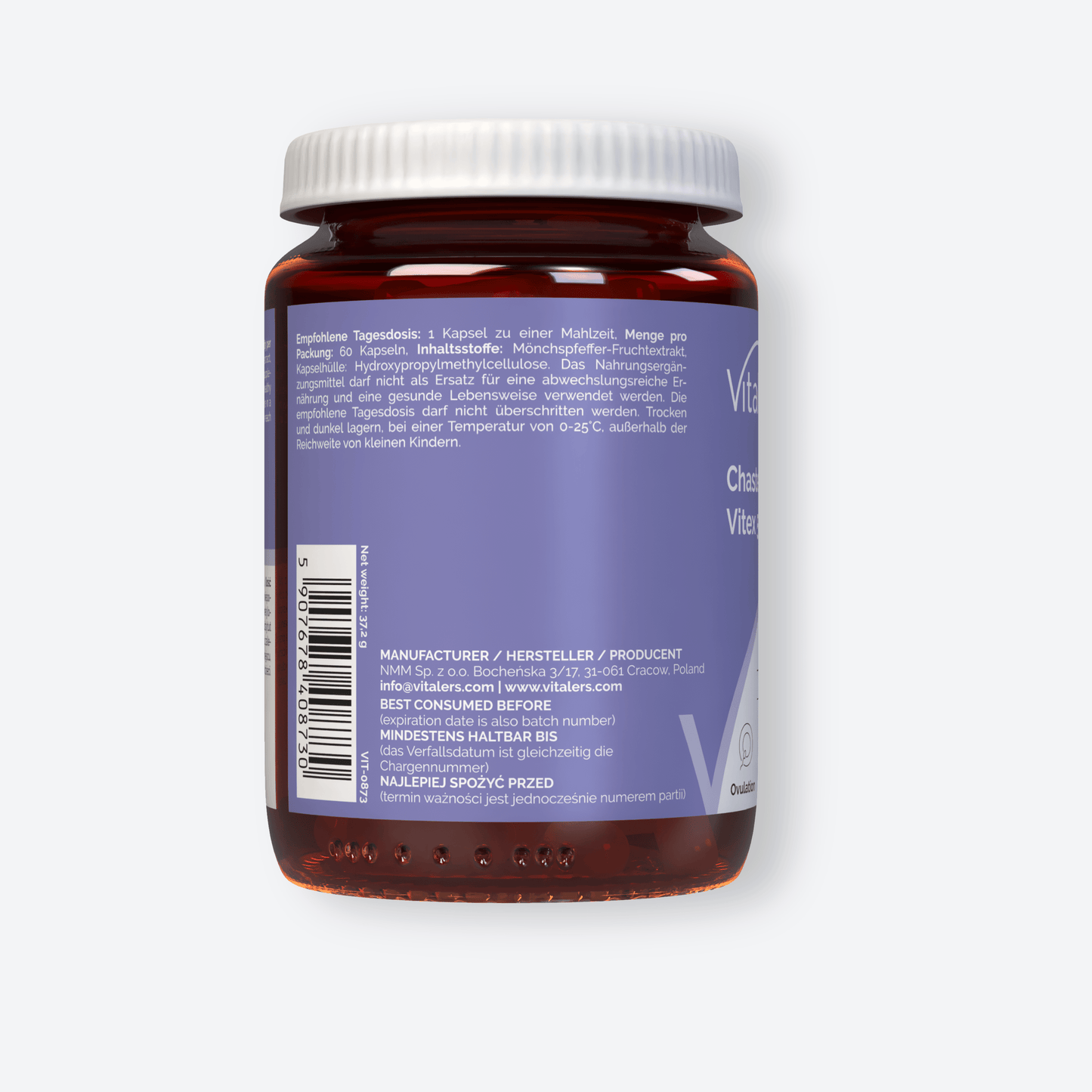 Vitaler's Ekstrakty Niepokalanek pospolity (Vitex) 500 mg - 60 kapsułek