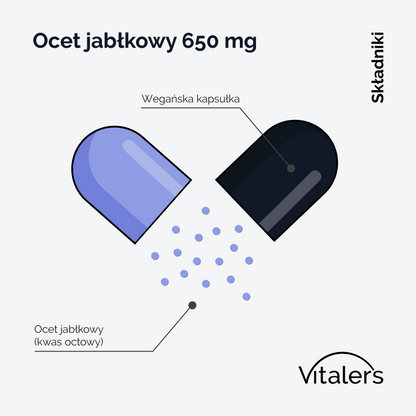 Vitaler's Specjalistyczne Ocet jabłkowy 650 mg - 60 kapsułek