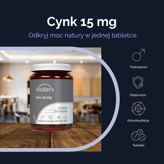 Vitaler's Minerały Pikolinian Cynku 15 mg - 120 tabletek