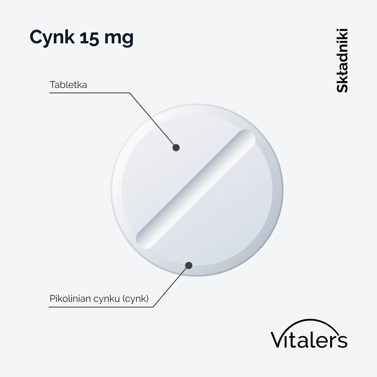 Vitaler's Minerały Pikolinian Cynku 15 mg - 120 tabletek