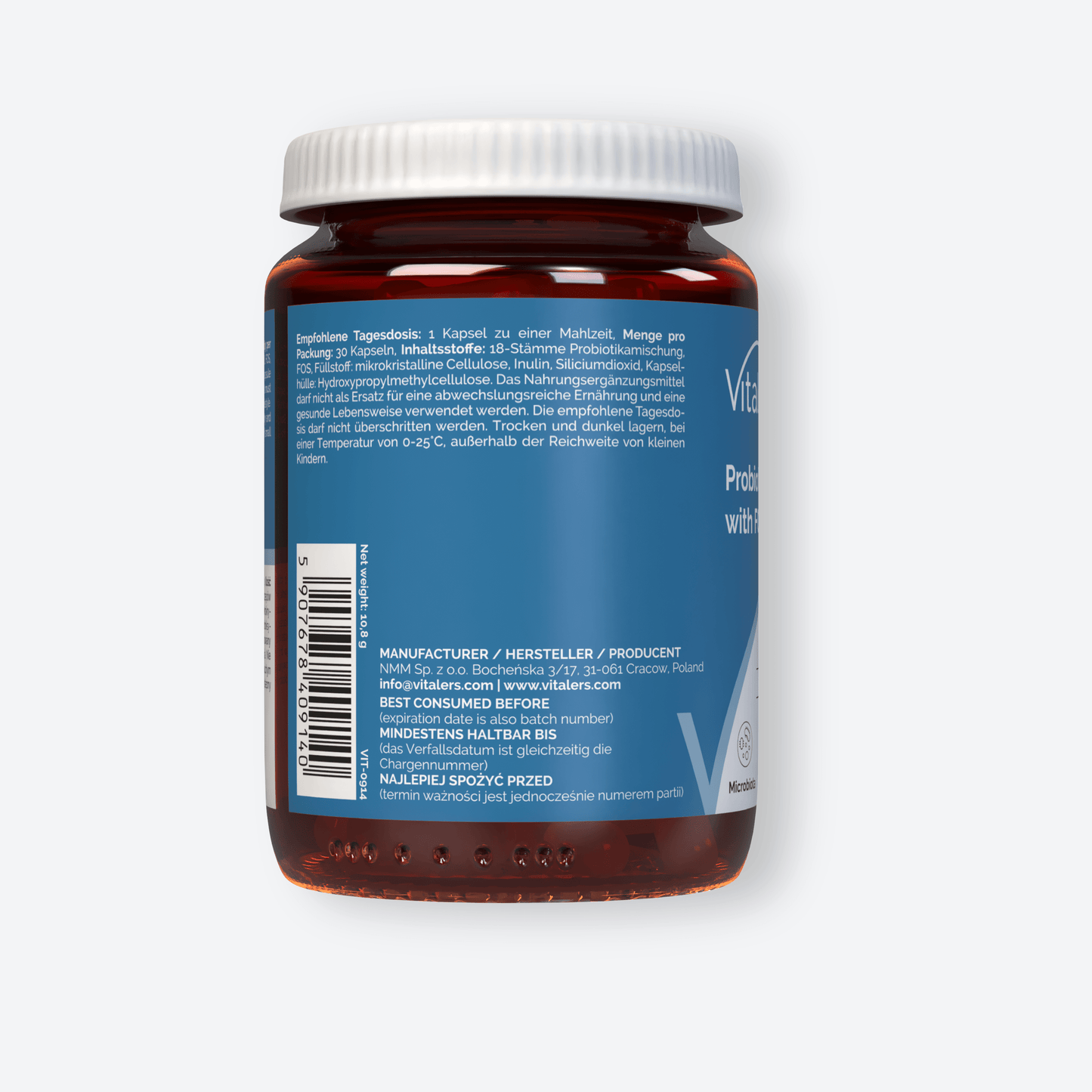 Vitaler's Probiotyki Probiotyk 18 szczepów z FOS - 30 kapsułek