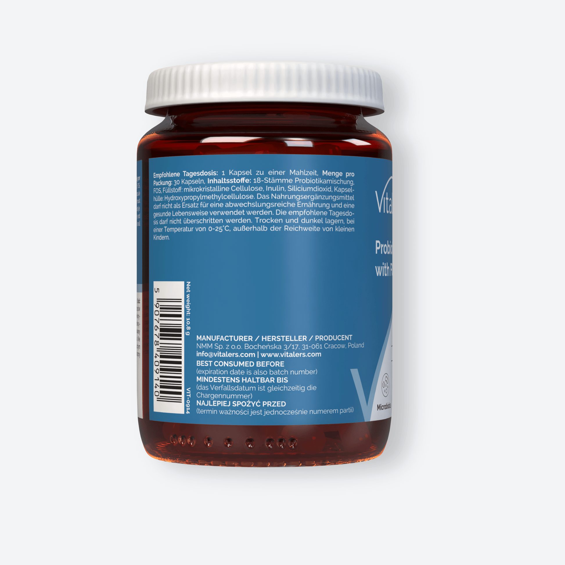 Vitaler's Probiotyki Probiotyk 18 szczepów z FOS - 30 kapsułek