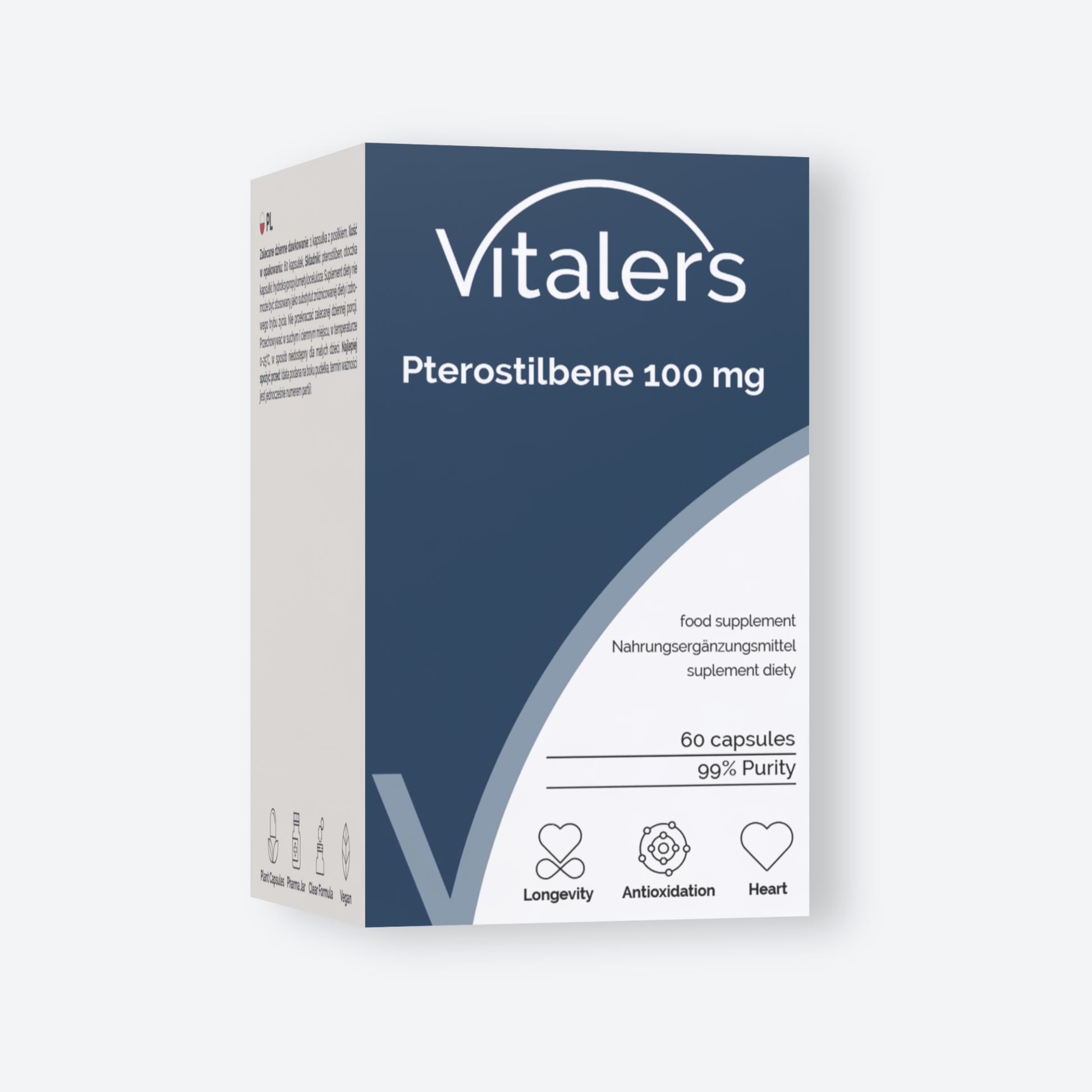 Vitaler's Ekstrakty Pterostilben 100 mg - 60 kapsułek