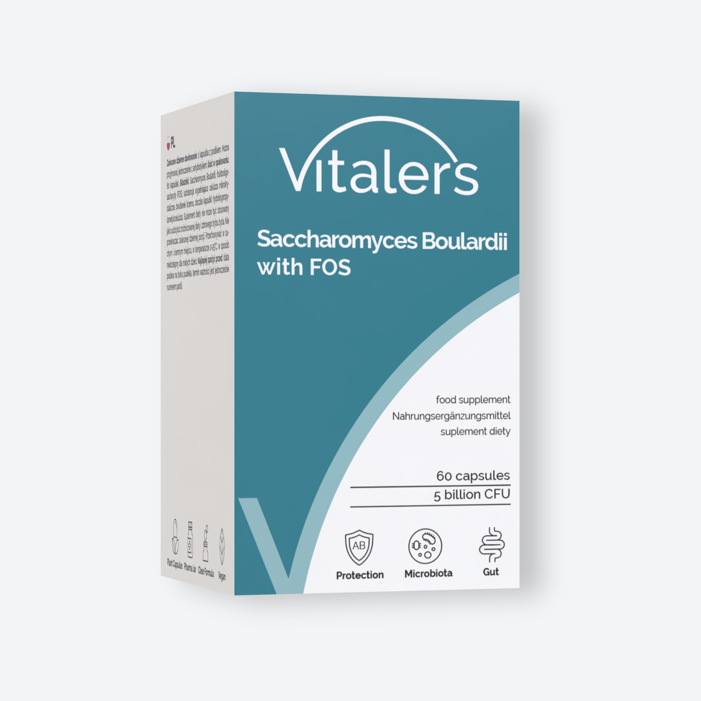 Vitaler's Probiotyki Saccharomyces Boulardii z FOS - 60 kapsułek