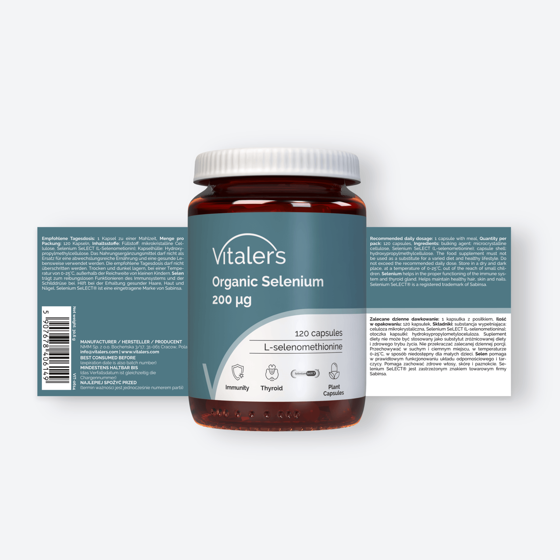 Vitaler's Minerały Selen Organiczny 200 mcg - 120 kapsułek