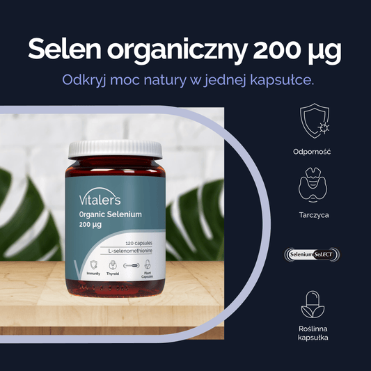 Vitaler's Minerały Selen Organiczny 200 mcg - 120 kapsułek