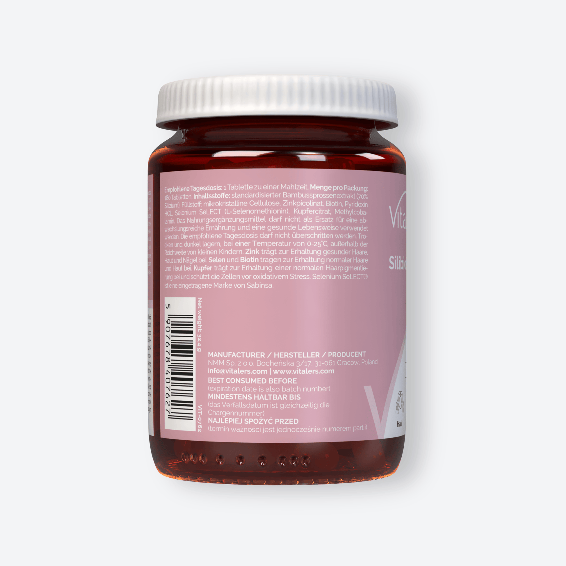Vitaler's Specjalistyczne Silibiotin (Skóra, Włosy, Paznokcie) - 180 tabletek