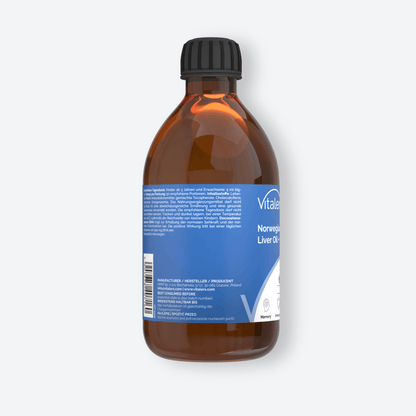 Vitaler's Omega Tran Norweski Omega-3 1200 mg + Witamina D3 2000 IU, Pomarańczowy - 250 ml