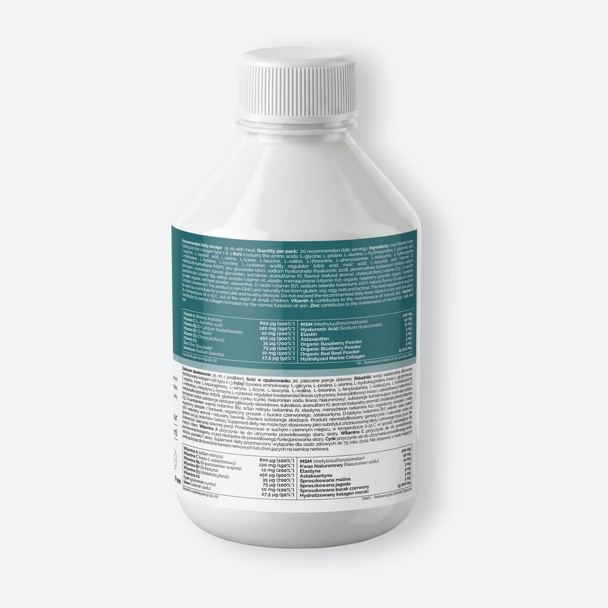 Vitaler's Kolagen Vitaler's Collagen 15000 mg, kolagen w płynie, jagodowy - 500 ml