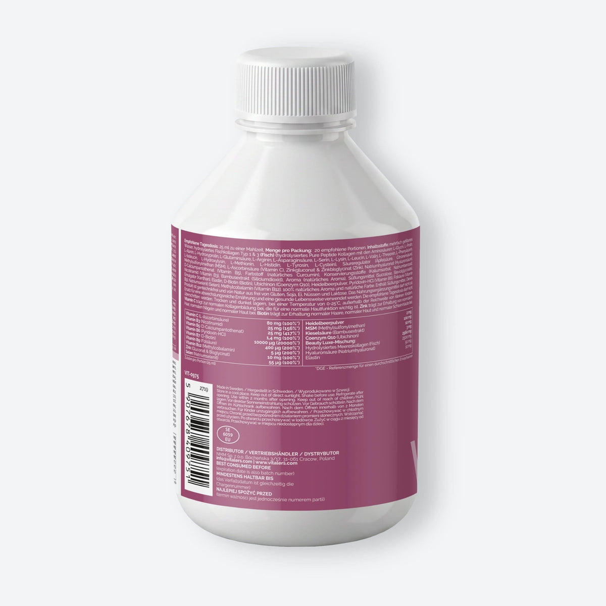 Vitaler's Kolagen Vitaler's Collagen Beauty Complex, kolagen w płynie, pomarańczowy - 500 ml