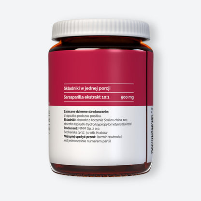 Vitaler's Witaminy i suplementy diety Vitaler's Sarsaparilla 500 mg - 60 Kapsułek