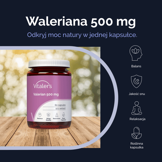 Vitaler's Ekstrakty Waleriana 500 mg - 60 kapsułek