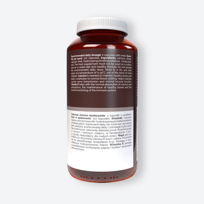 Vitaler's Minerały Wapń 120 mg + Witamina D3 1000 IU - 120 kapsułek
