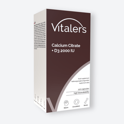 Vitaler's Minerały Wapń 120 mg + Witamina D3 1000 IU - 120 kapsułek
