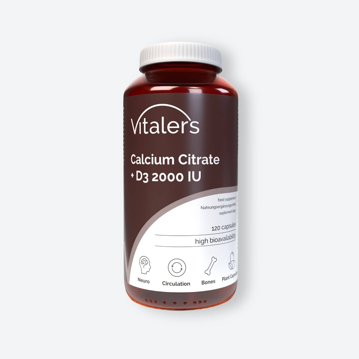 Vitaler's Minerały Wapń 120 mg + Witamina D3 1000 IU - 120 kapsułek