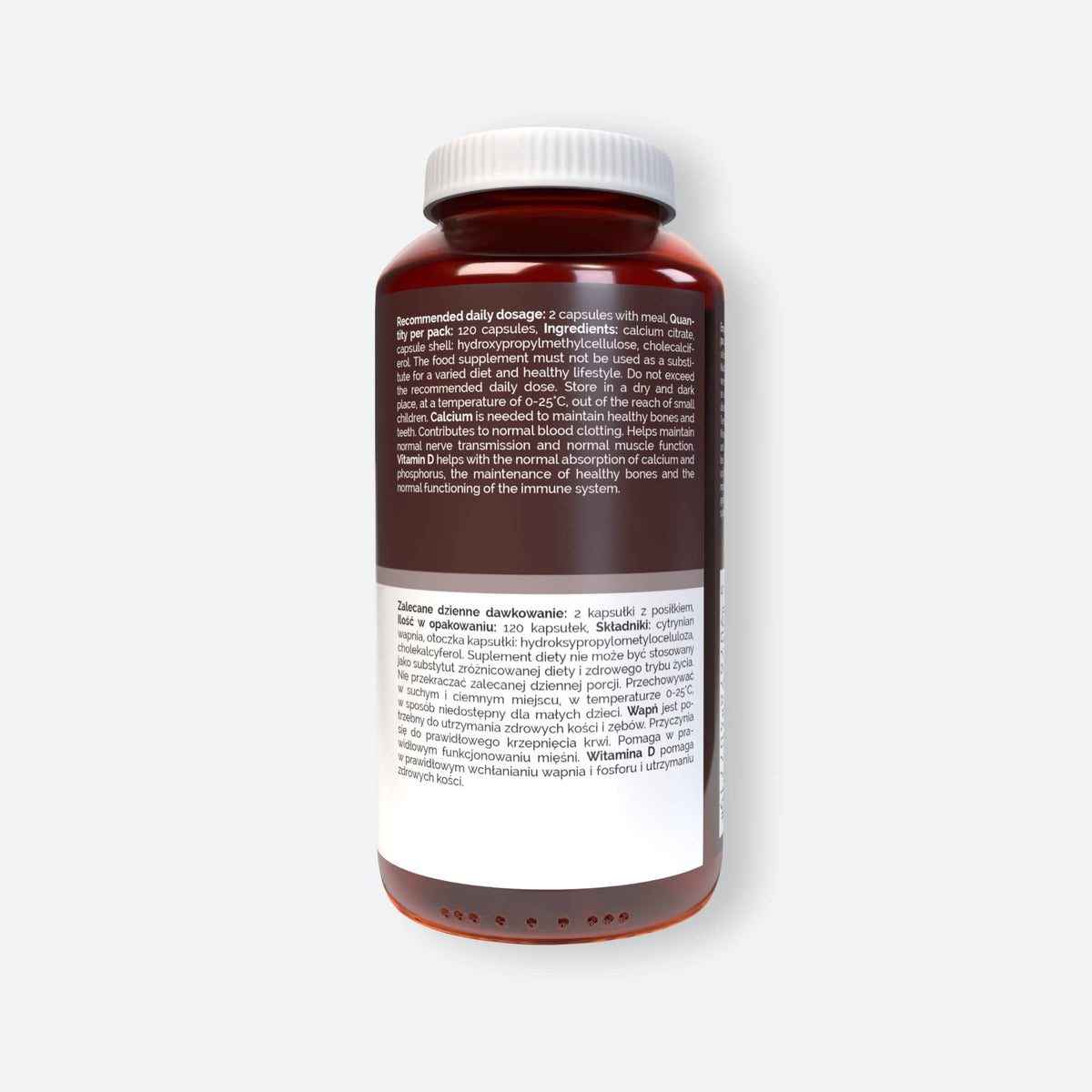 Vitaler's Minerały Wapń 120 mg + Witamina D3 1000 IU - 120 kapsułek