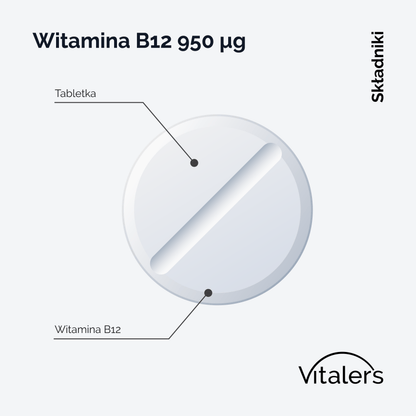 Vitaler's Witaminy Witamina B12 950 μg - 120 tabletek