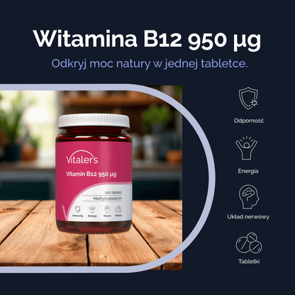 Vitaler's Witaminy Witamina B12 950 μg - 120 tabletek