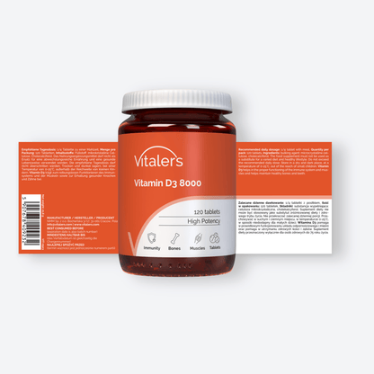 Vitaler's Witaminy Witamina D3 8000 IU - 120 tabletek