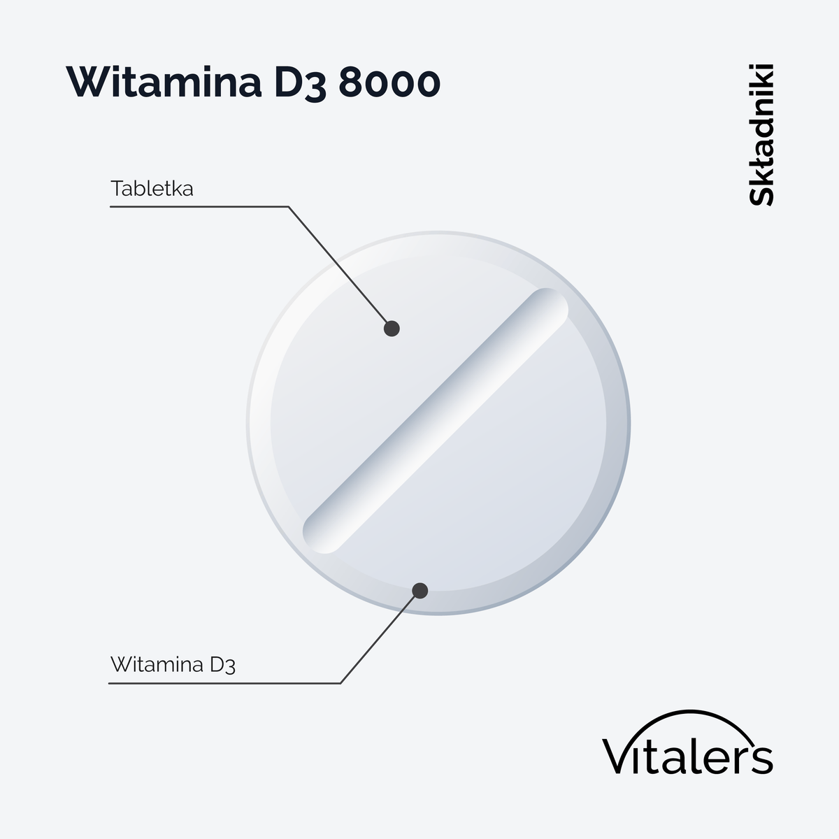 Vitaler's Witaminy Witamina D3 8000 IU - 120 tabletek