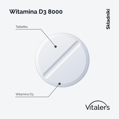Vitaler's Witaminy Witamina D3 8000 IU - 120 tabletek