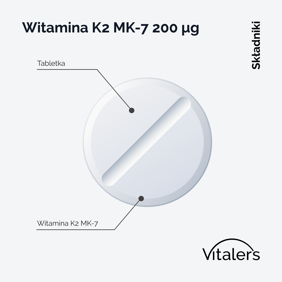 Vitaler's Witaminy Witamina K2 MK-7 200 µg - 120 tabletek