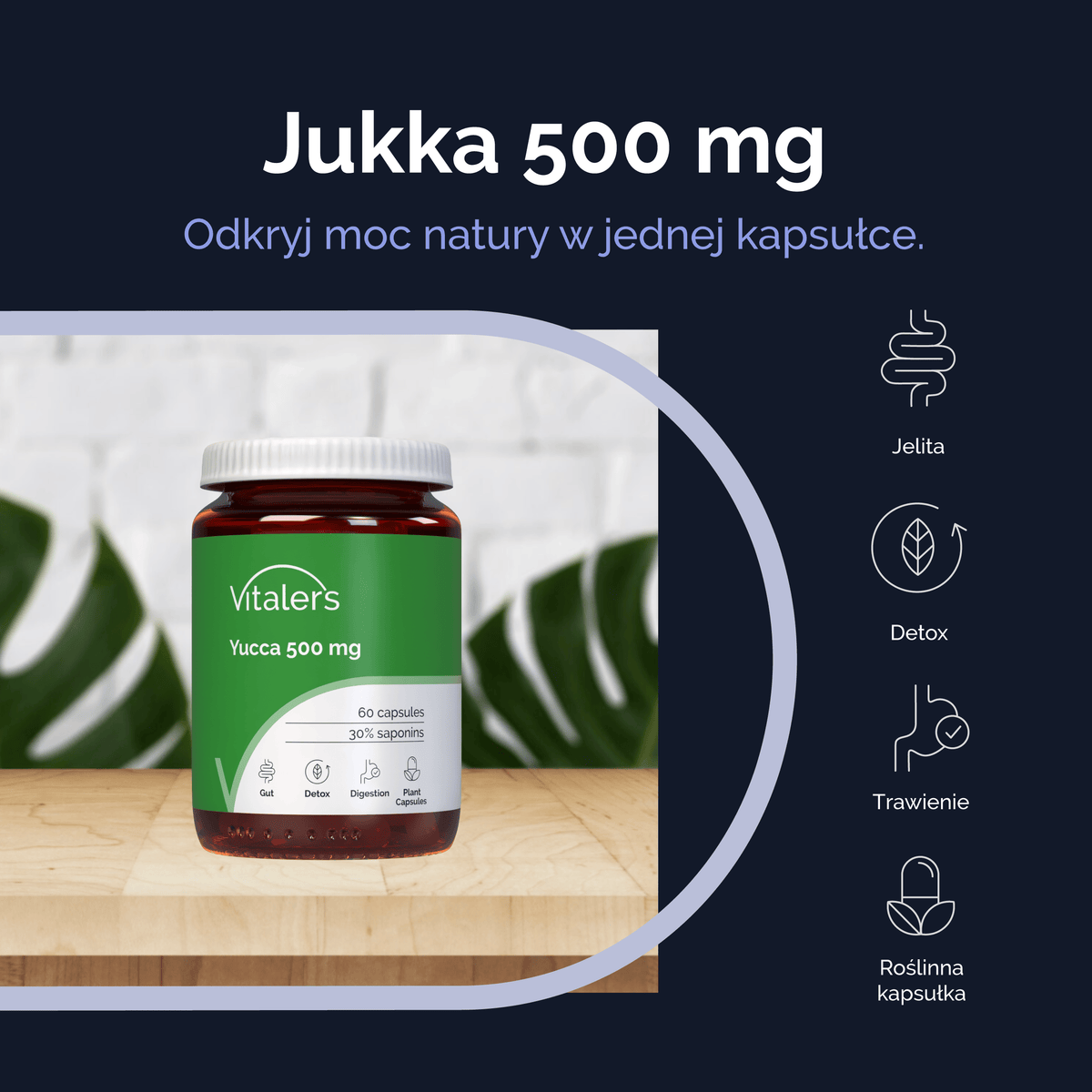 Vitaler's Ekstrakty Yucca 500 mg - 60 kapsułek